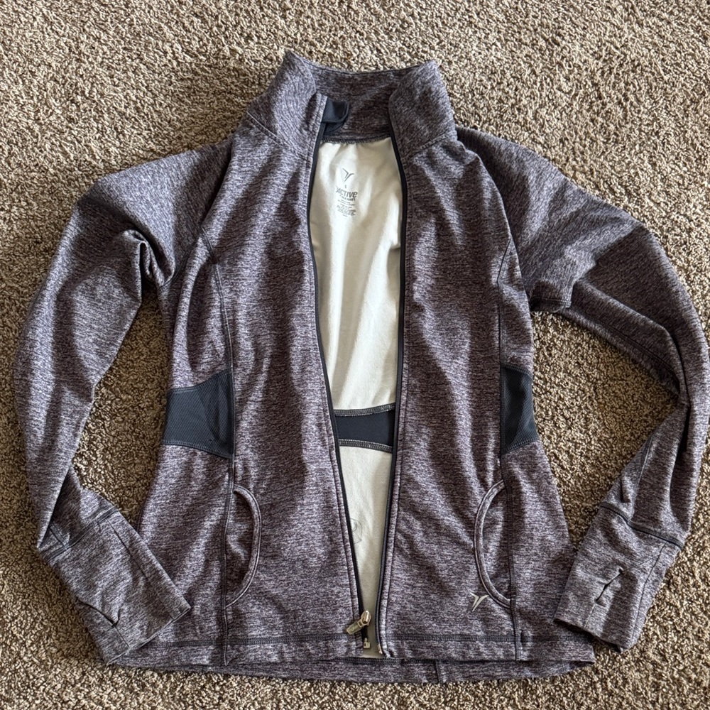 Old Navy Women's Heather Gray Athletic Jacket
